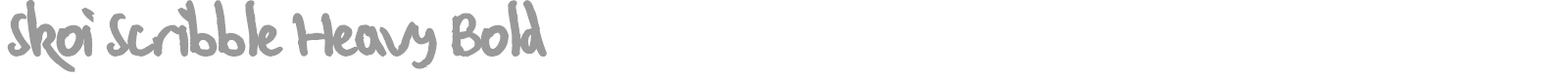 Skoi Scribble font preview